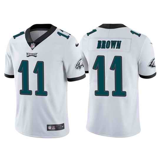 Men Philadelphia Eagles #11 A  J  Brown White Vapor Untouchable Limited Stitched Jersey->philadelphia eagles->NFL Jersey