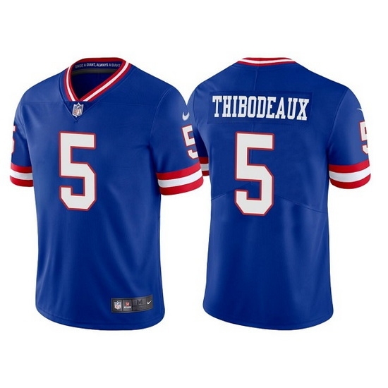 Men New York Giants #5 Kayvon Thibodeaux Royal Classic Retired Player Stitched Game Jersey->las vegas raiders->NFL Jersey