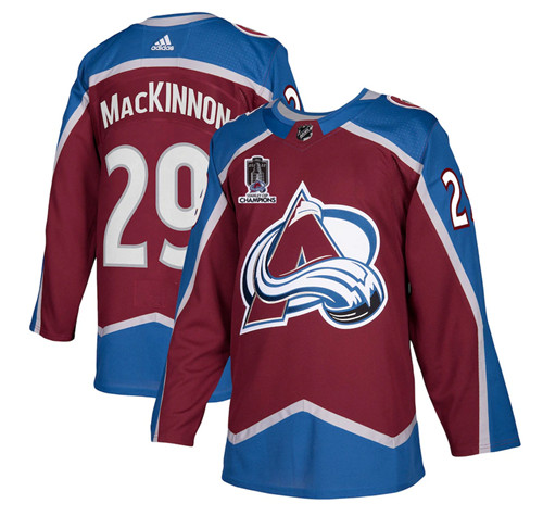 Men's Colorado Avalanche #29 Nathan MacKinnon 2022 Stanley Cup Champions Patch Stitched Jersey->colorado avalanche->NHL Jersey