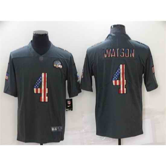 Men Cleveland Browns #4 Deshaun Watson Grey Salute To Service USA Flag Fashion Limited Stitched Jersey->arizona cardinals->NFL Jersey