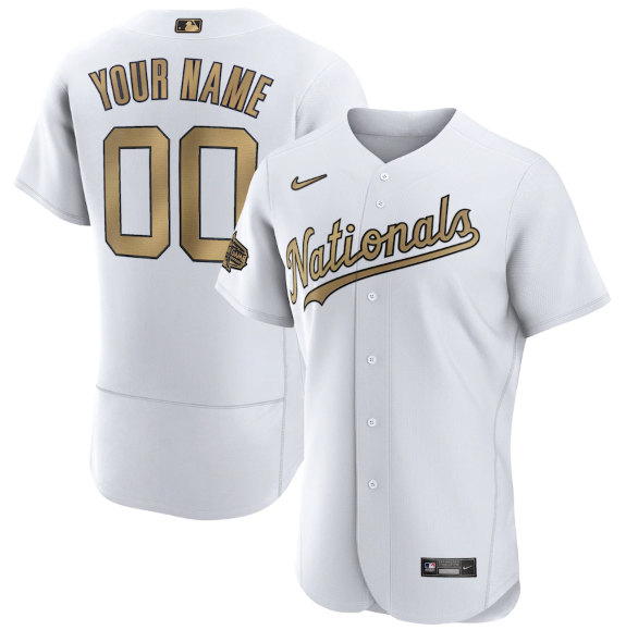 Men's Washington Nationals Active Player Custom White 2022 All-Star Flex Base Stitched MLB Jersey->toronto blue jays->MLB Jersey