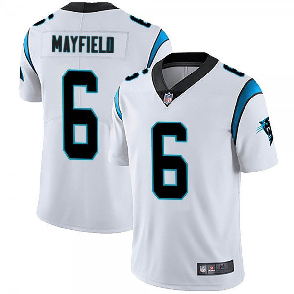 Men's Carolina Panthers #6 Baker Mayfield White Vapor Untouchable Limited Stitched Jersey->kansas city chiefs->NFL Jersey