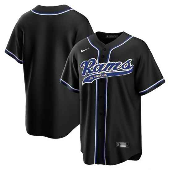 Men Los Angeles Rams Blank Black Cool Base Stitched Baseball Jersey->pittsburgh steelers->NFL Jersey