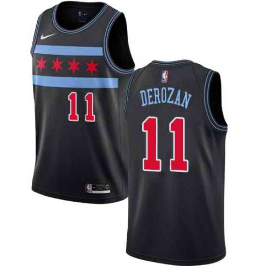 Nike Chicago Bulls #11 Demar Derozan Black NBA Swingman City Edition 2018 19 Jersey 519->chicago bulls->NBA Jersey