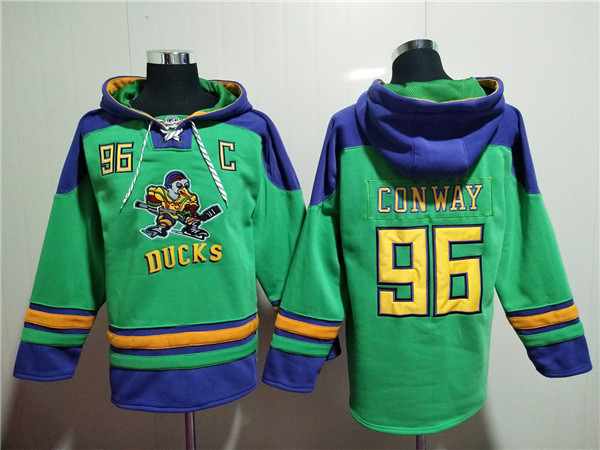 Men's Anaheim Ducks #96 Charlie Conway Green Ageless Must-Have Lace-Up Pullover Hoodie->tampa bay lightning->NHL Jersey