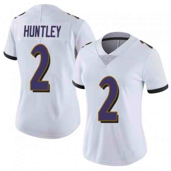 Women Nike Baltimore Ravens #2 Tyler Huntley White Vapor Untouchable Limited Jersey->new orleans saints->NFL Jersey
