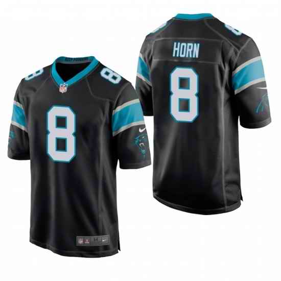 Men's Carolina Panthers #8 Jaycee Horn Black Stitched Football Limited Jersey->carolina panthers->NFL Jersey