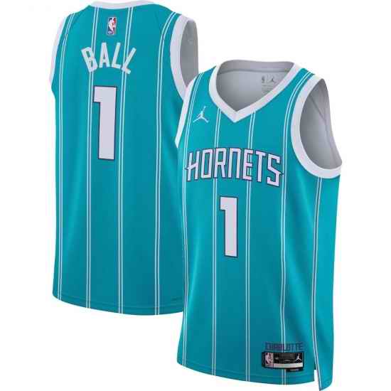 Men Charlotte Hornets #1 LaMelo Ball Blue Stitched NBA Jersey->phoenix suns->NBA Jersey