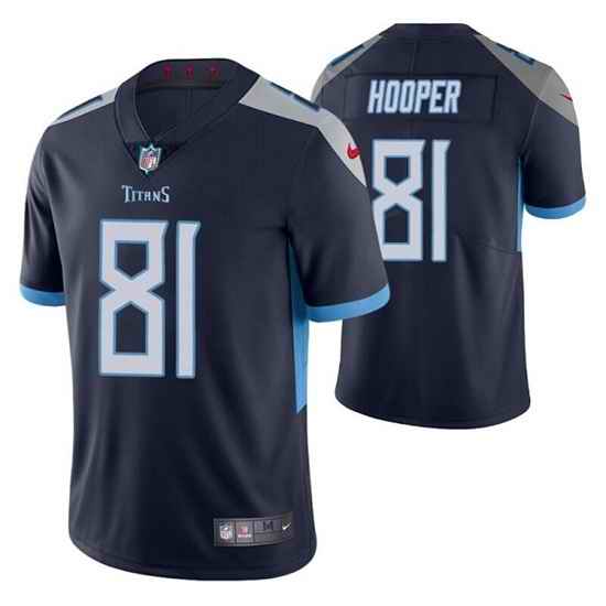 Men Tennessee Titans #81 Austin Hooper Navy Vapor Untouchable Stitched Jersey->atlanta braves->MLB Jersey