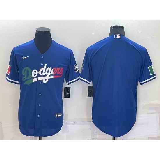 Men Los Angeles Dodgers Blank Royal Cool Base Stitched Baseball Jersey->milwaukee brewers->MLB Jersey