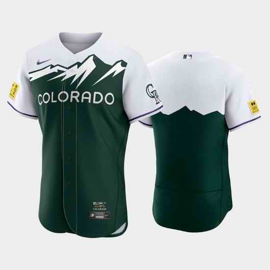 Men Colorado Rockies Blank 2022 Green City Connect Flex Base Stitched Jerseys->boston red sox->MLB Jersey
