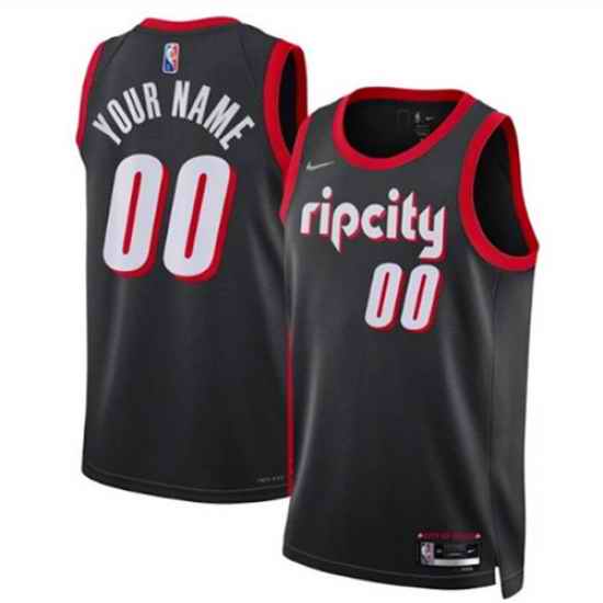Men Women Youth Toddler Portland Trail Portland Blazers Active Player Custom 2021 #22 Black City Edition 75th Anniversary Stitched Basketball Jersey->customized nba jersey->Custom Jersey