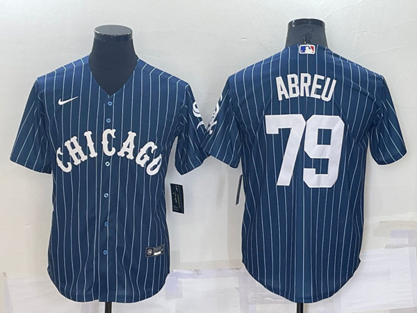 Men's Chicago White Sox #79 Jose Abreu Navy Cool Base Stitched Jersey->los angeles dodgers->MLB Jersey