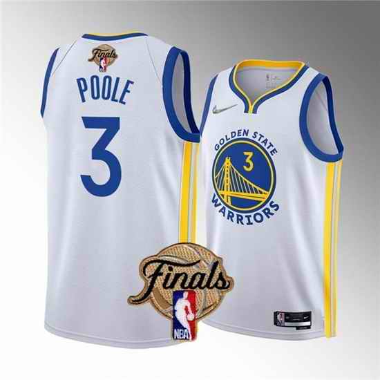 Men Golden State Warriors #3 Jordan Poole 2022 White NBA Finals Stitched Jersey->boston celtics->NBA Jersey