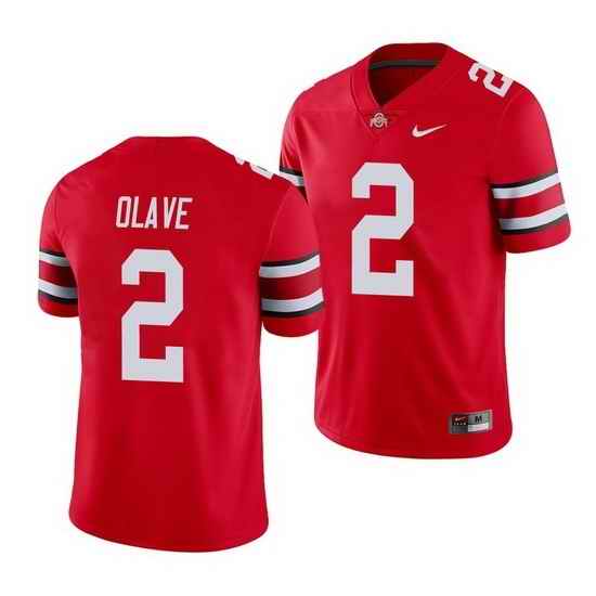 Youth Ohio State Buckeyes Chris Olave Scarlet Red Game Jersey->brooklyn nets->NBA Jersey