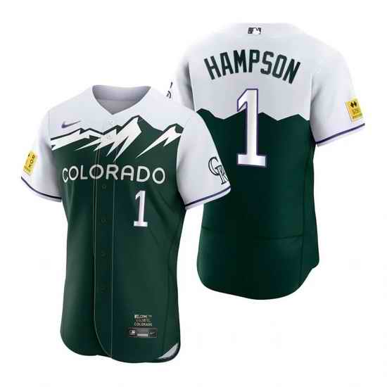 Men Nike Nike Colorado Rockies #1 Garrett Hampson City Connect Stitched Flex Base Baseball Jersey->detroit tigers->MLB Jersey