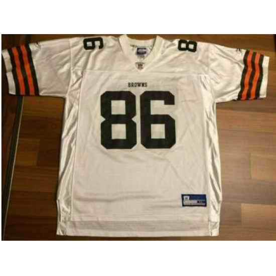 Men Cleveland Browns Custom White jersey Reebok->customized nfl jersey->Custom Jersey