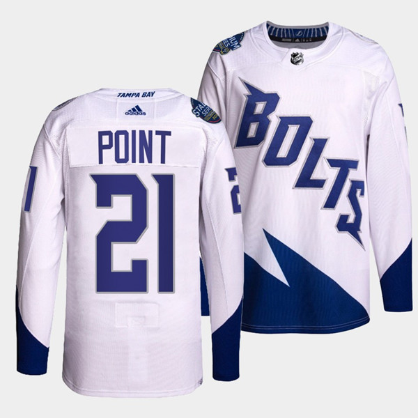Men's Tampa Bay Lightning #21 Brayden Point 2022 White Stadium Series Breakaway Stitched Jersey->tampa bay lightning->NHL Jersey