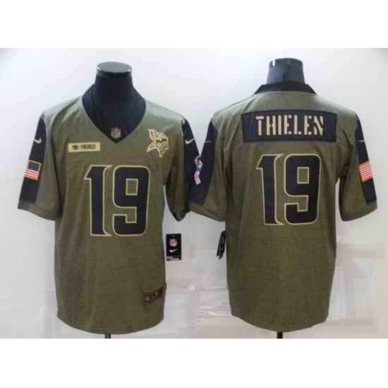 Men's Minnesota Vikings #19 Adam Thielen 2021 Salute To Service Limited Jersey->green bay packers->NFL Jersey