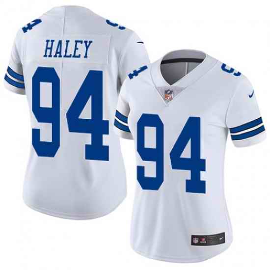 Women Nike Dallas Cowboys #94 Charles Harley White Vapor Limited Stitched NFL Jersey->dallas cowboys->NFL Jersey