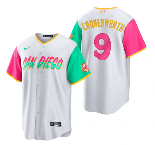 Men's San Diego Padres #9 Jake Cronenworth White 2022 City Connect Cool Base Stitched Jersey->san diego padres->MLB Jersey