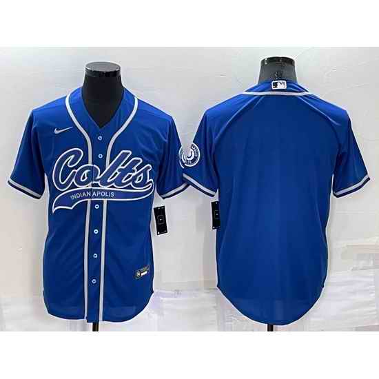 Men Indianapolis Colts Blank Royal Cool Base Stitched Baseball Jersey->green bay packers->NFL Jersey