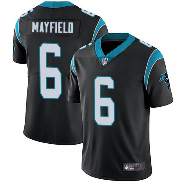 Men's Carolina Panthers #6 Baker Mayfield Black Vapor Untouchable Limited Stitched Jersey->indianapolis colts->NFL Jersey
