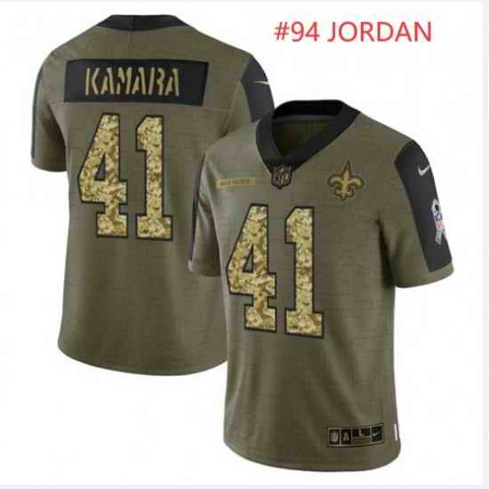 Men New Orleans Saints #94 Cameron Jordan 2021 Salute To Service Olive Camo Limited Stitched Jersey->women nfl jersey->Women Jersey