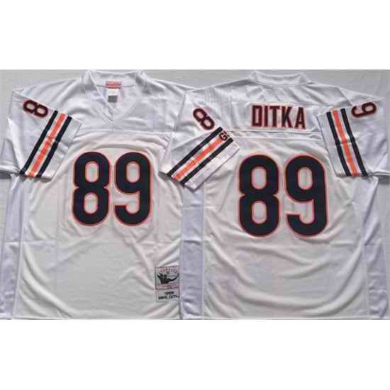 Men Chicago Bears #89 DITKA White Limited Stitched jersey->cleveland browns->NFL Jersey