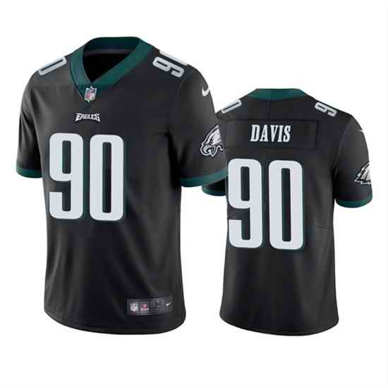 Men Philadelphia Eagles #90 Jordan Davis Black Vapor Untouchable Limited Stitched Jersey->philadelphia eagles->NFL Jersey
