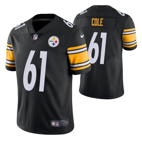 Men's Pittsburgh Steelers #61 Mason Cole Black Vapor Untouchable Limited Stitched Jersey->san francisco 49ers->NFL Jersey