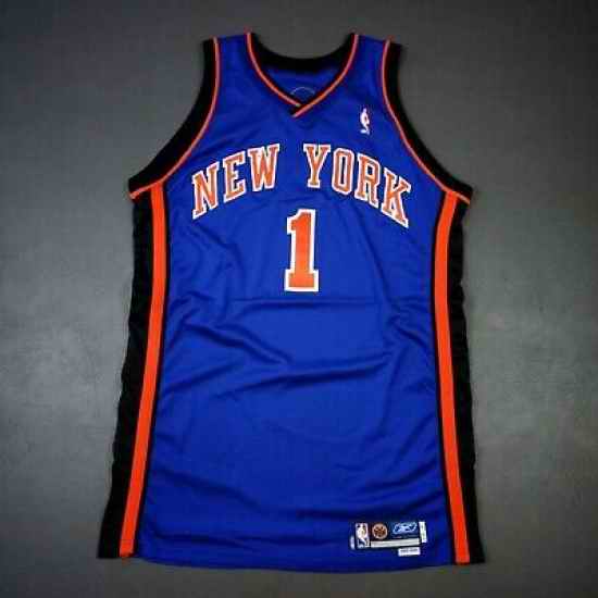 Men New York Knicks #1 Penny Hardaway Blue Jersey->philadelphia 76ers->NBA Jersey