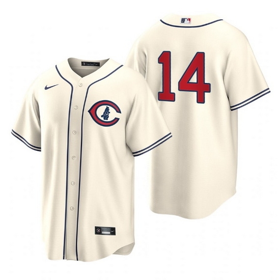 Men Chicago Cubs #14 Ernie Banks 2022 Cream Field Of Dreams Cool Base Stitched Baseball Jersey->houston astros->MLB Jersey