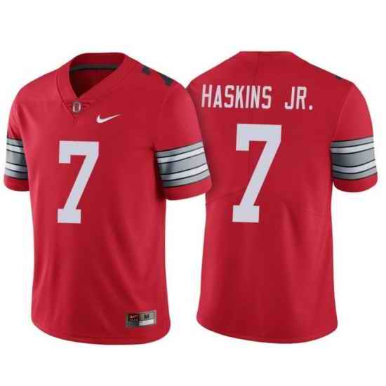 Men Ohio State Buckeyes #7 Dwayne Haskins Jr.Red Jersey->denver nuggets->NBA Jersey