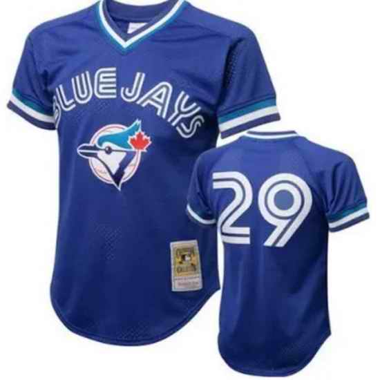 Men MITCHELL & NESS 1993 Toronto Blue Jays #29 Alomar BATTING PRACTICE MESH JERSEY->los angeles angels->MLB Jersey