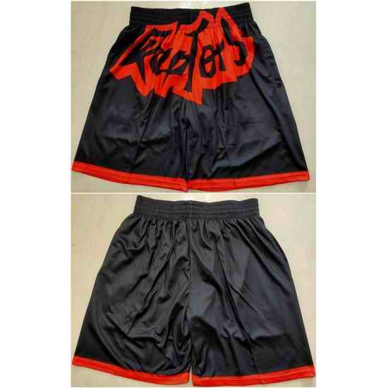 Men Toronto Raptors Black Mitchell Ness Shorts Run Small->chicago bulls->NBA Jersey