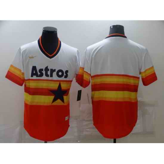 Houston Astros Blank Multi Color Nike Cooperstown Collection Jersey->houston astros->MLB Jersey