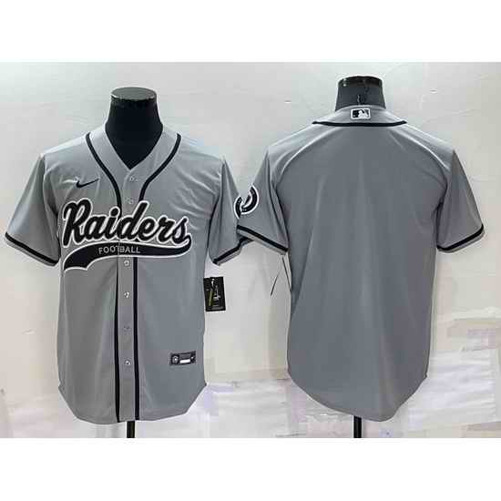 Men Las Vegas Raiders Blank Grey Cool Base Stitched Baseball Jersey->green bay packers->NFL Jersey