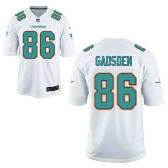Men Nike Miami Dolphins ORONDE GADSDEN #28 White Vapor Limited Jersey->cleveland browns->NFL Jersey