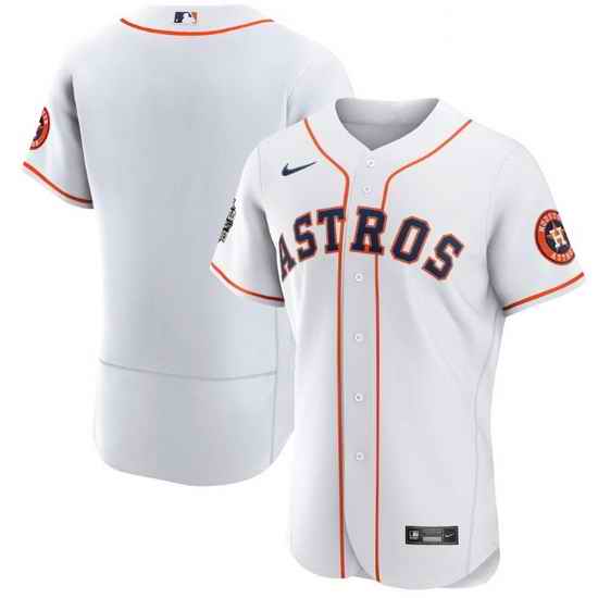 Men Houston Astros Blank White 2022 World Series Flex Base Stitched Baseball Jersey->houston astros->MLB Jersey