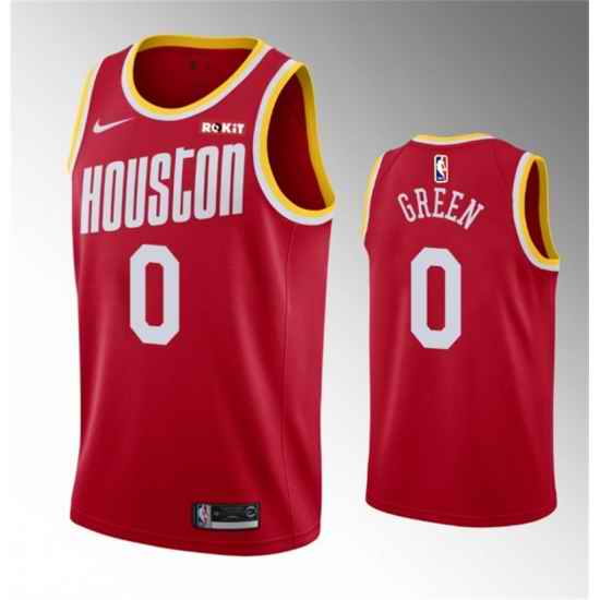 Men Houston Rockets #0 0 Jalen Green Red Classic Edition Stitched Jersey->golden state warriors->NBA Jersey