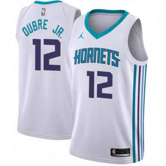 Nike Charlotte Hornets #12 Kelly Oubre Jr White NBA Jordan Swingman Association Edition Jersey->chicago bulls->NBA Jersey