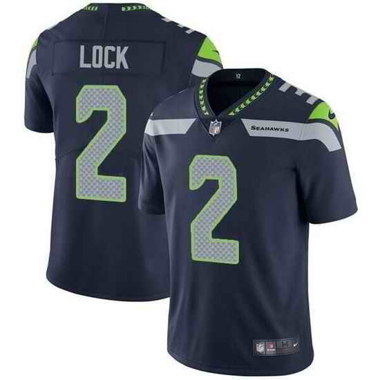 Men Seattle Seahawks #2 Drew Lock Navy Vapor Untouchable Limited Stitched jersey->philadelphia eagles->NFL Jersey