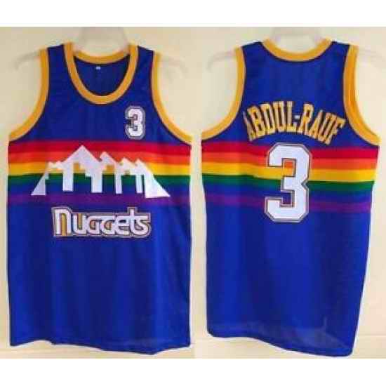 DENVER NUGGETS MAHMOUD ABDUL-RAUF ROAD CLASSICS BASKETBALL Jersey Blue->chicago bulls->NBA Jersey