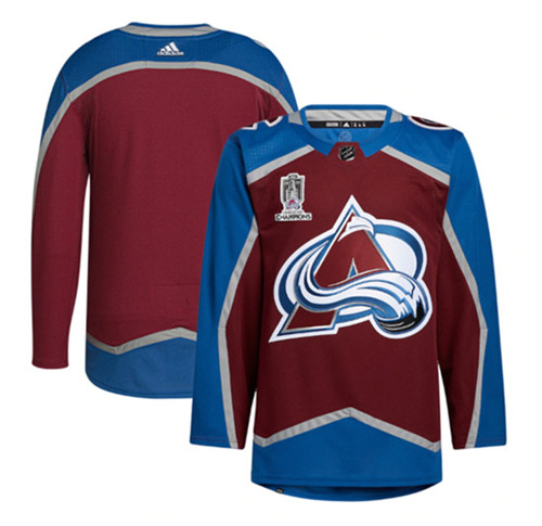 Men's Colorado Avalanche Blank 2022 Stanley Cup Champions Patch Stitched Jersey->colorado avalanche->NHL Jersey