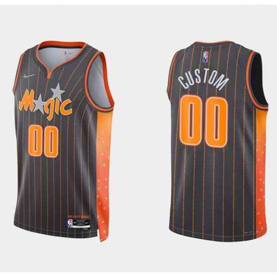 Men Women Youth Toddler Orlando Magic Active Player Custom 2021 #22 City Edition Black 75th Anniversary Stitched Swingman Jersey->customized nba jersey->Custom Jersey