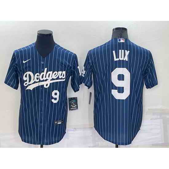 Men Los Angeles Dodgers #9 Gavin Lux Navy Cool Base Stitched Jerseyy->los angeles dodgers->MLB Jersey