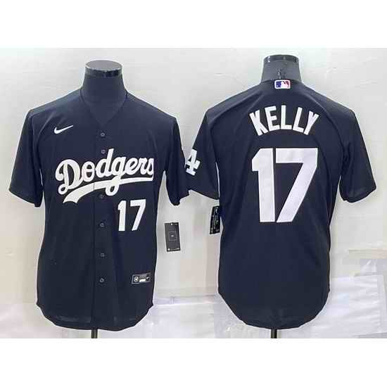 Men Los Angeles Dodgers #17 Joe Kelly Black Cool Base Stitched Baseball Jerseyy->los angeles dodgers->MLB Jersey