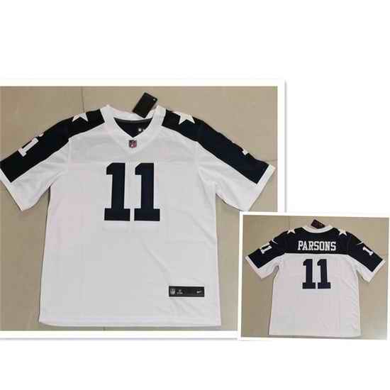 Men Dallas Cowboys #11 Micah Parsons White Thanksgiving Vapor Untouchable Stitched NFL Nike Limited Jersey->dallas cowboys->NFL Jersey