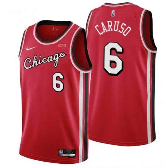 Men Chicago Bulls #6 Alex Caruso 75th Anniversary Red Edition Swingman Stitched Basketball Jersey->chicago bulls->NBA Jersey